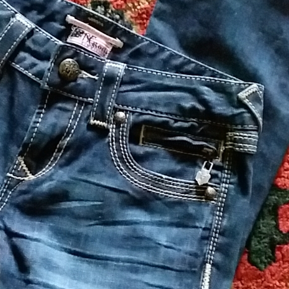 🎈ReRock for Express barely boot Jeans - Picture 5 of 8